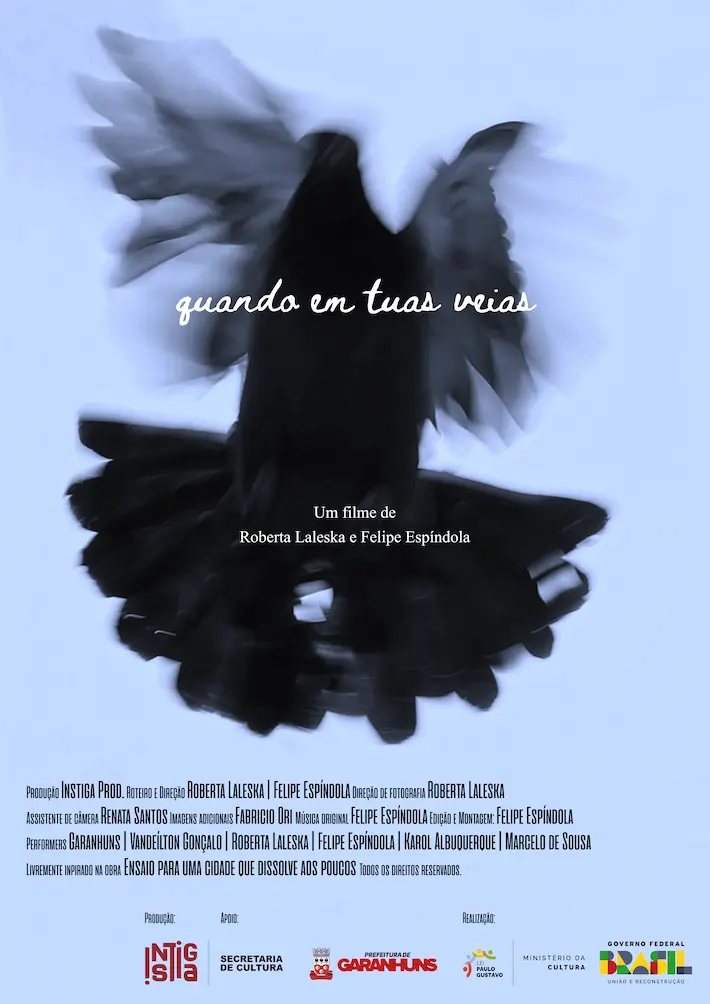 cartaz QUANDO EM TUAS VEIAS- Laleska audiovisual